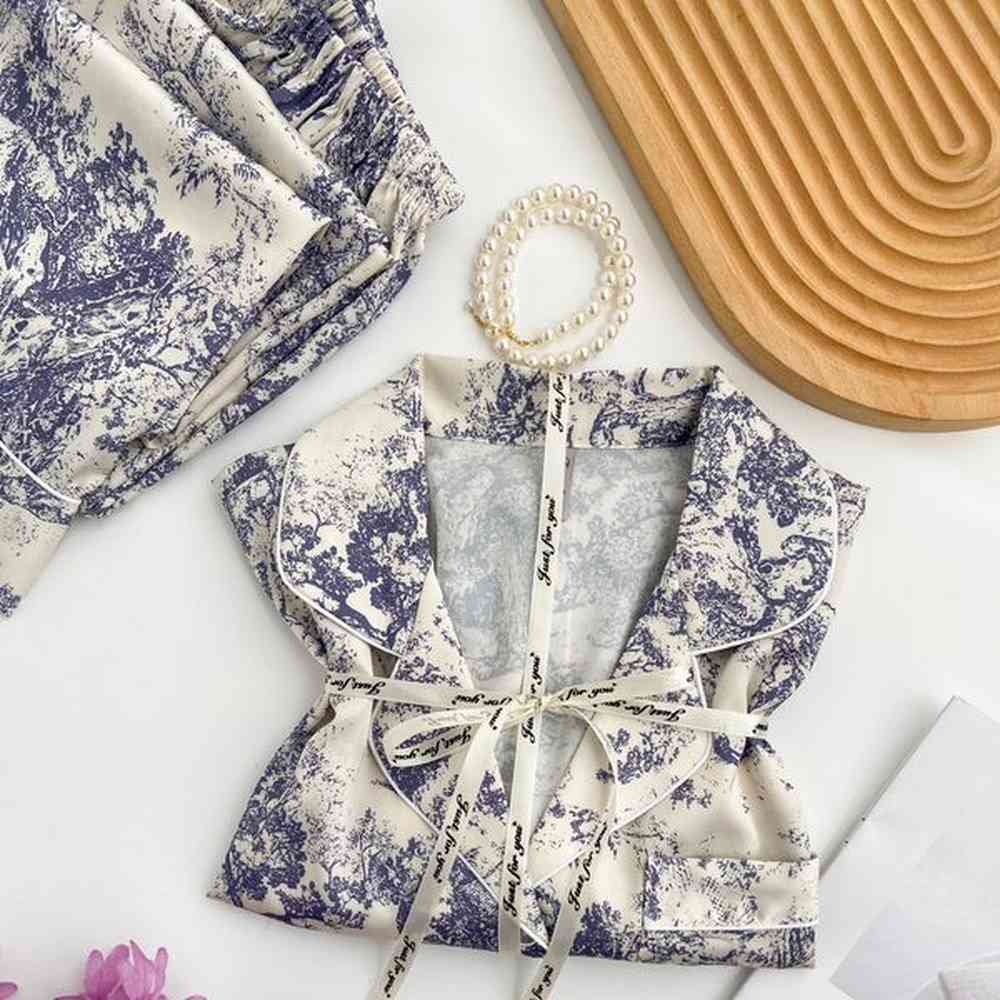 womens sleepwear silk pajamas summer ice long sleeve pants