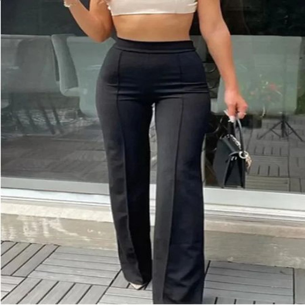 womens slim bellbottoms trousers trendy spring autumn pants office lady