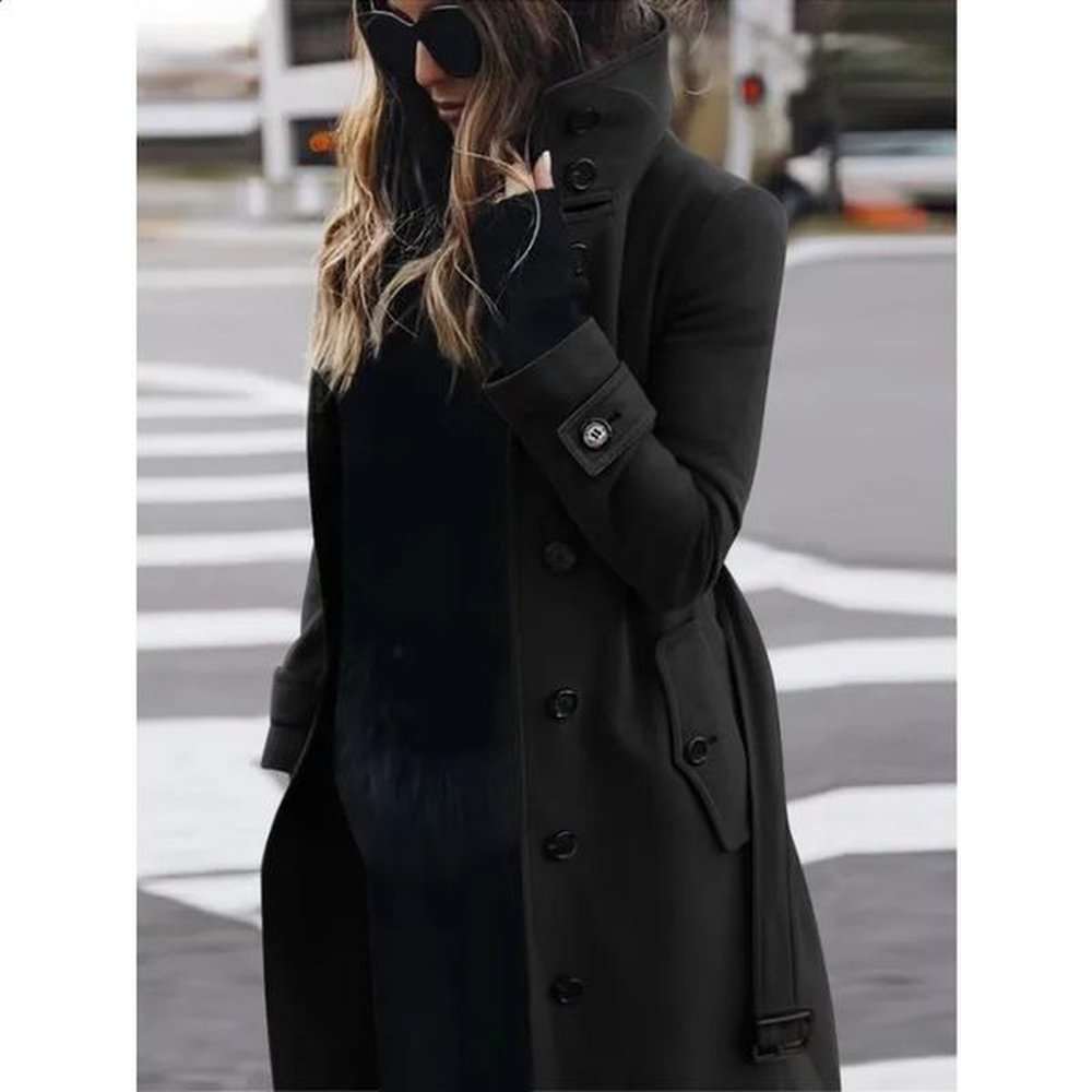 womens slim fit cardigan stylish warm woolen coat for