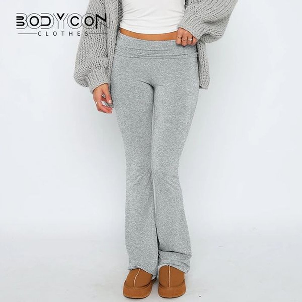 womens solid woman pants slim fitting high waisted streetwear casual