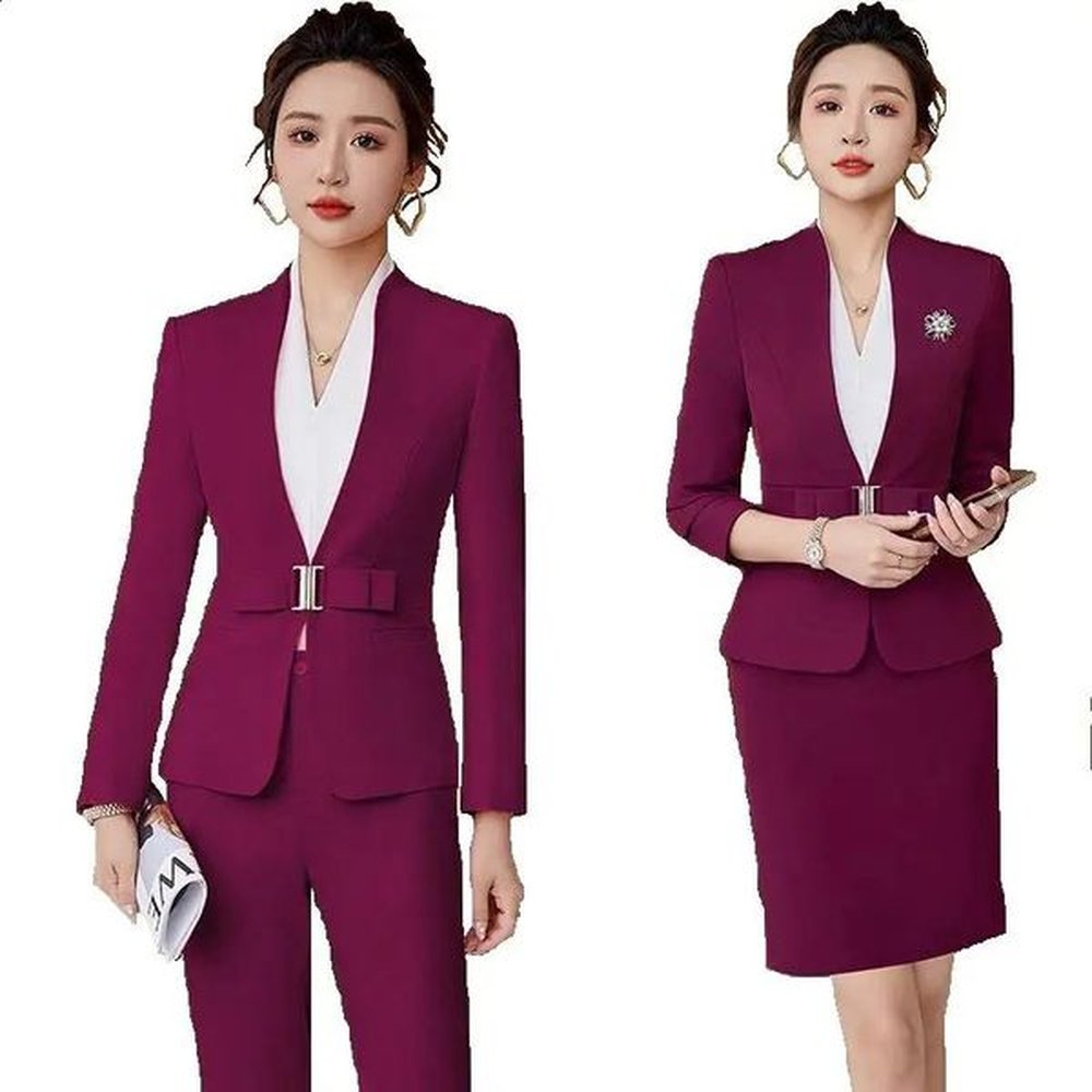 womens sports pants set long sleeved uniform elegant womens business