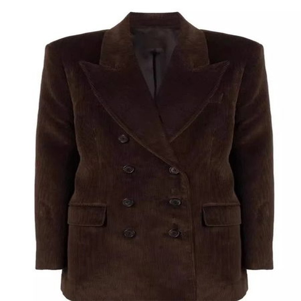 womens suits blazers khaite corduroy classic women jacket turndown collar