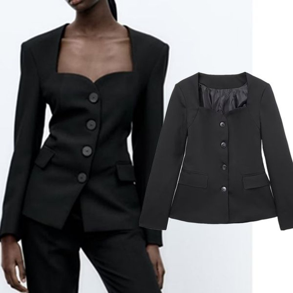 womens suits blazers maxdutti office lady fashion jacket simple square