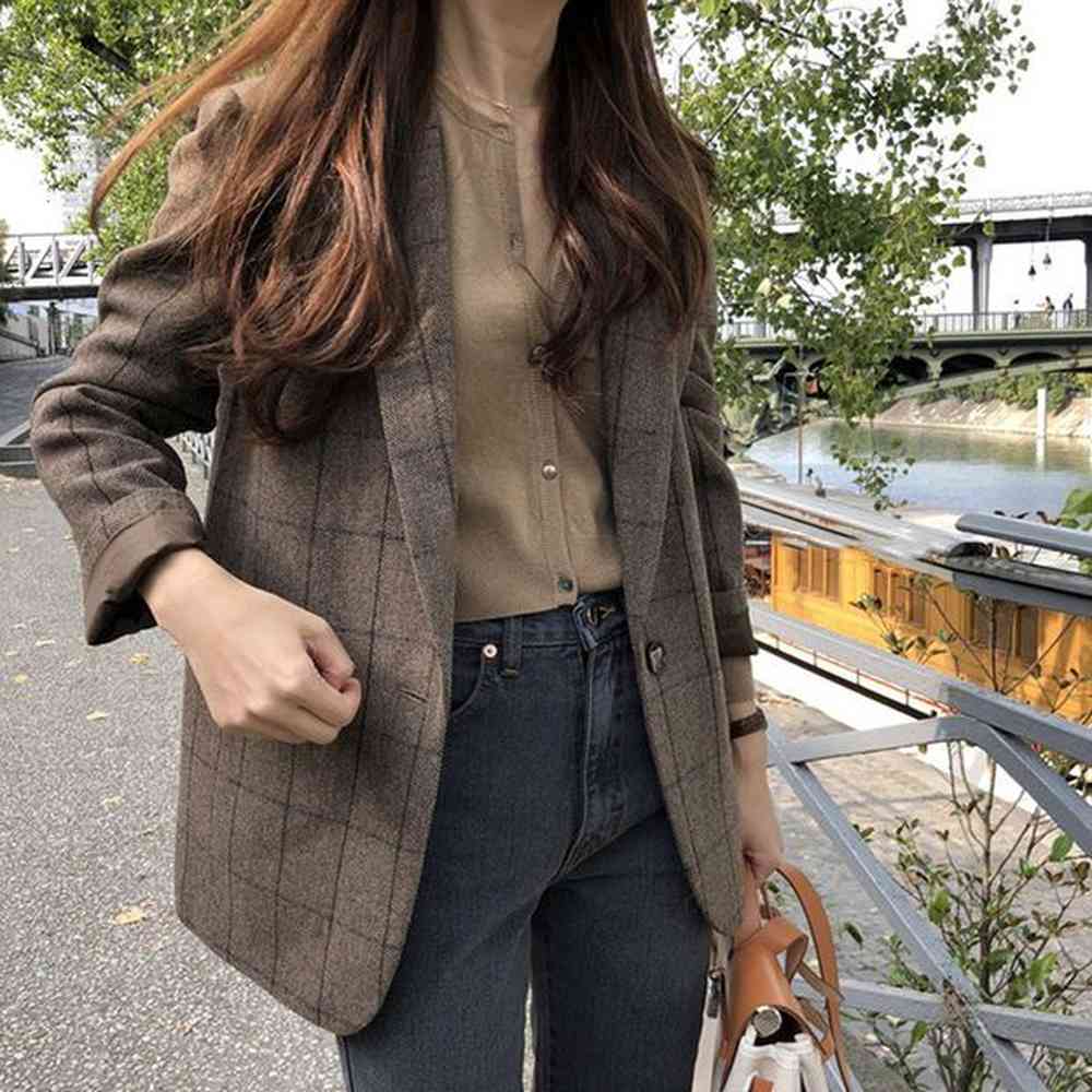 womens suits blazers spring autumn summer plaid blazer women jacket