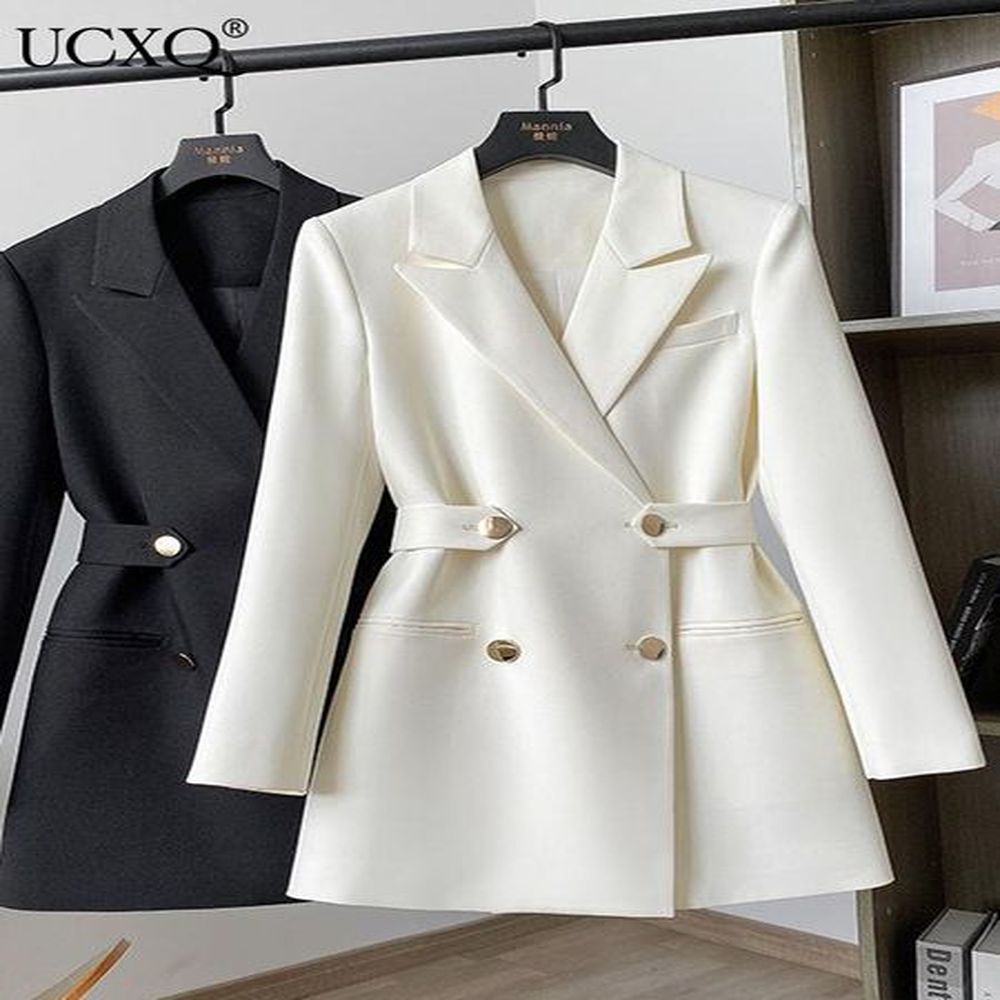 womens suits blazers ucxq temperament simple fashion notched double breasted