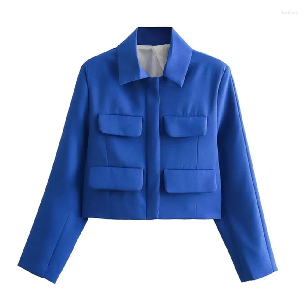 womens suits french fashion flip cover short suit jacket.png