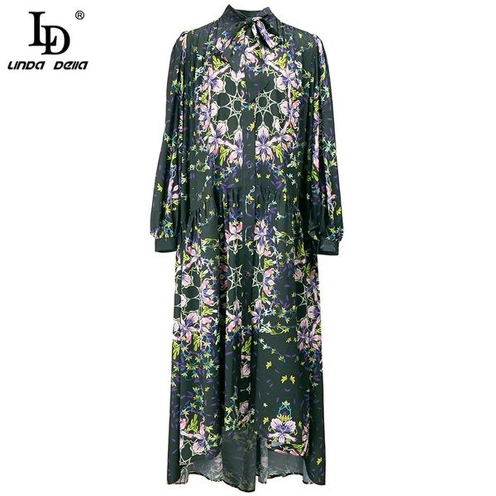 womens summer long shirt style dress lantern sleeve singlebreasted floral