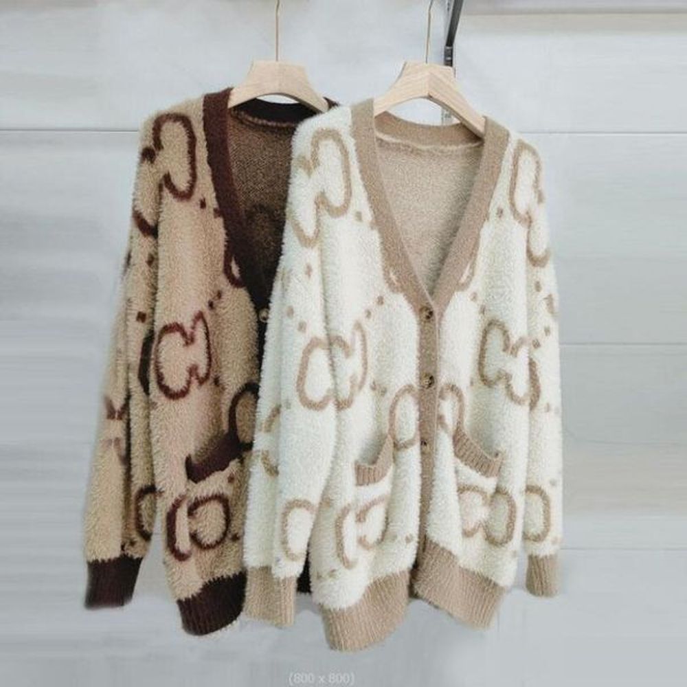 womens sweater autumn winter new imitation mink sweater cardigan loose