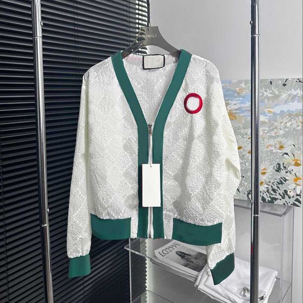 womens sweater designer knitted cardigan fashion autumn ribbon splicing jacket