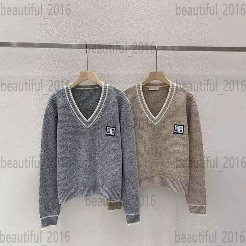 womens sweaters designer new vneck knitted pullover simple fashionable versatile