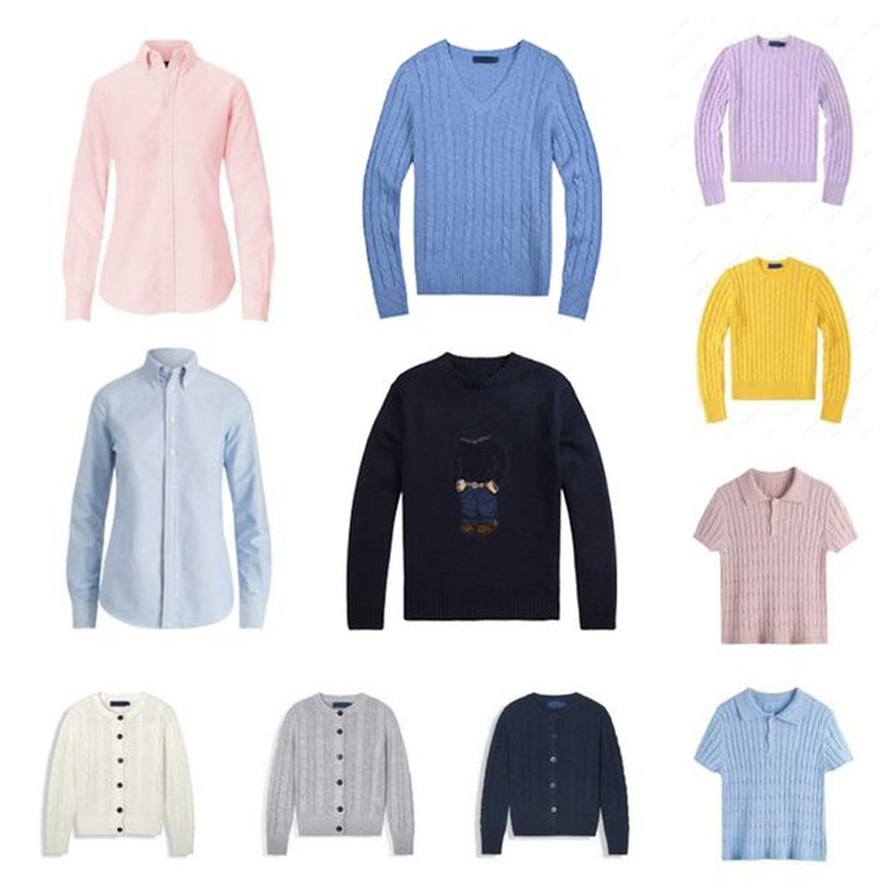 womens sweaters designer round neck vneck sweater twist pullover pony