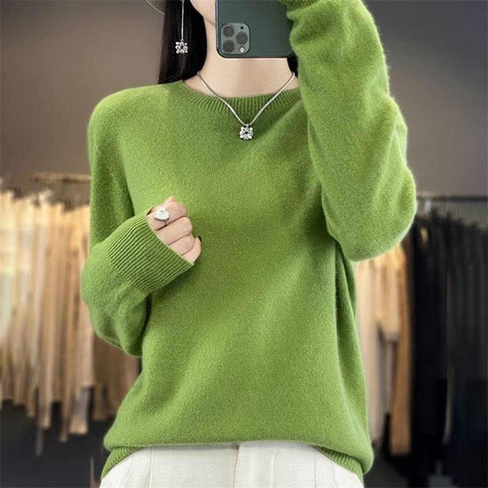 womens sweaters seamless one line sweater merino wool knitted