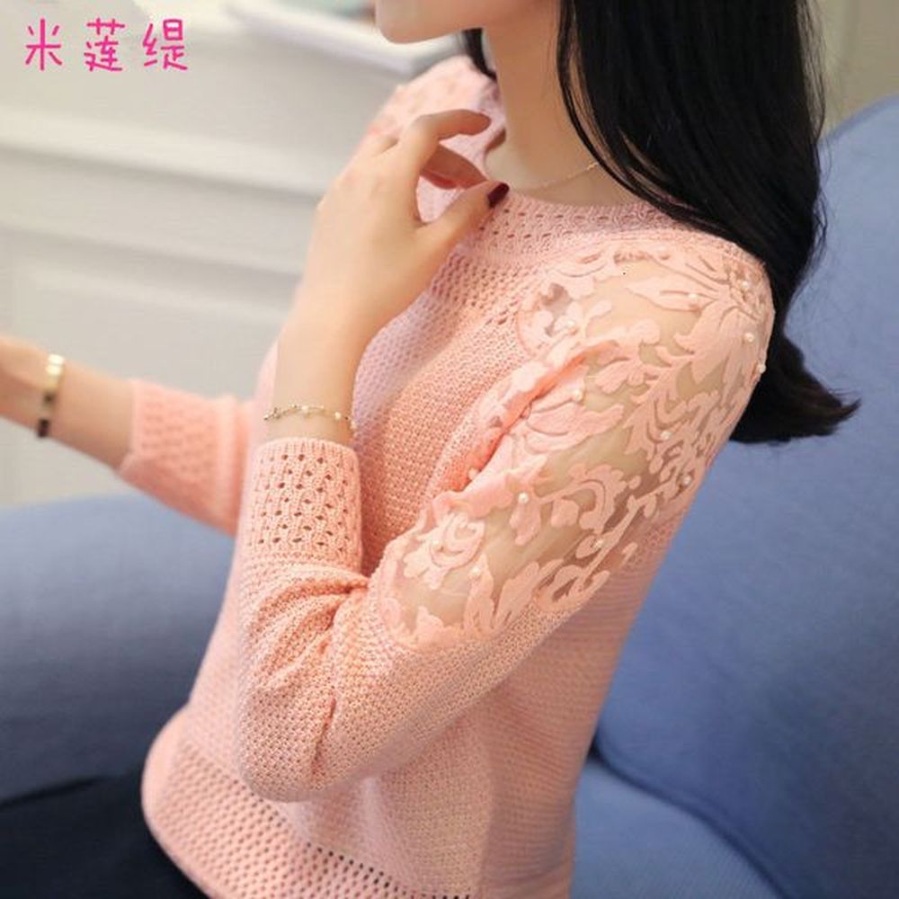 womens sweaters woman sweaters thin loose hollow beading womens clothing