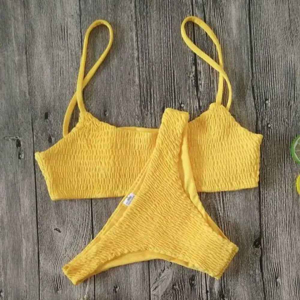 womens swimwear bikini for women fold pushup knitting bra bandage