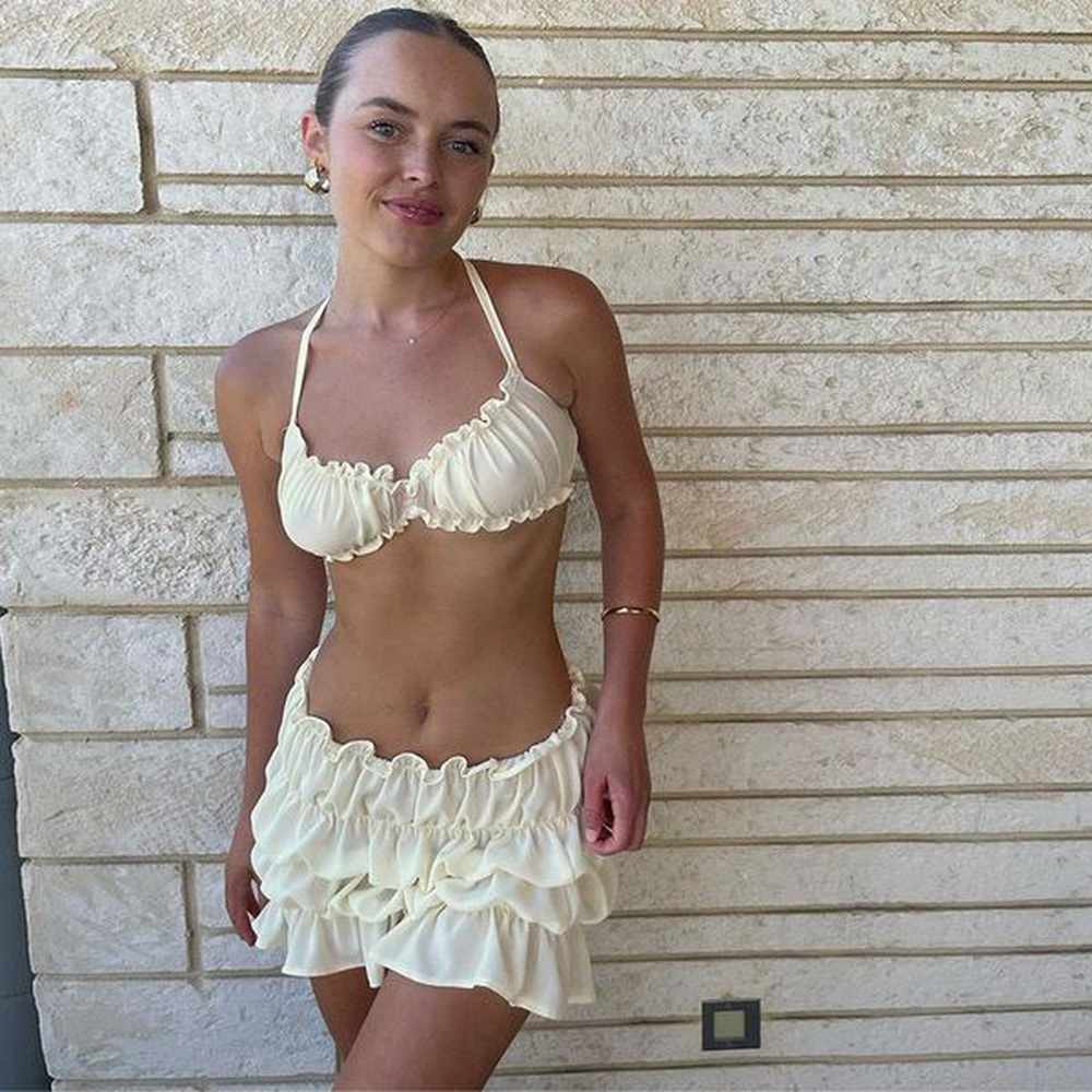 womens swimwear bikini set women swimwear sweet swimsuits female beachwear
