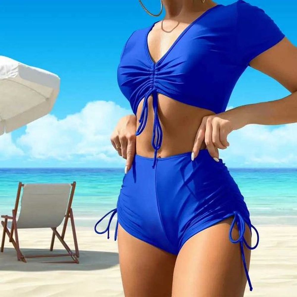 womens swimwear pcsset swimsuit for women bikini set vneck short