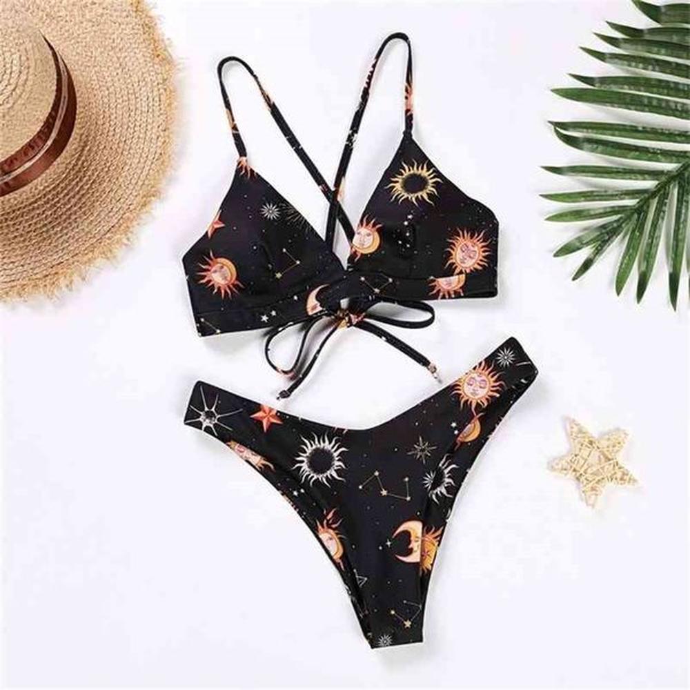 womens swimwear push up bandeau bikini low waist beachwear twopiece