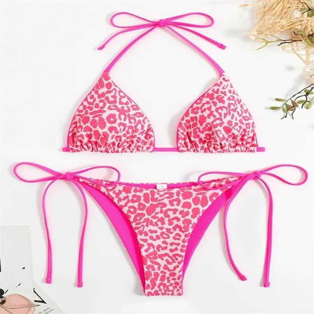 womens swimwear sexy mini bikini womens leopard print neon