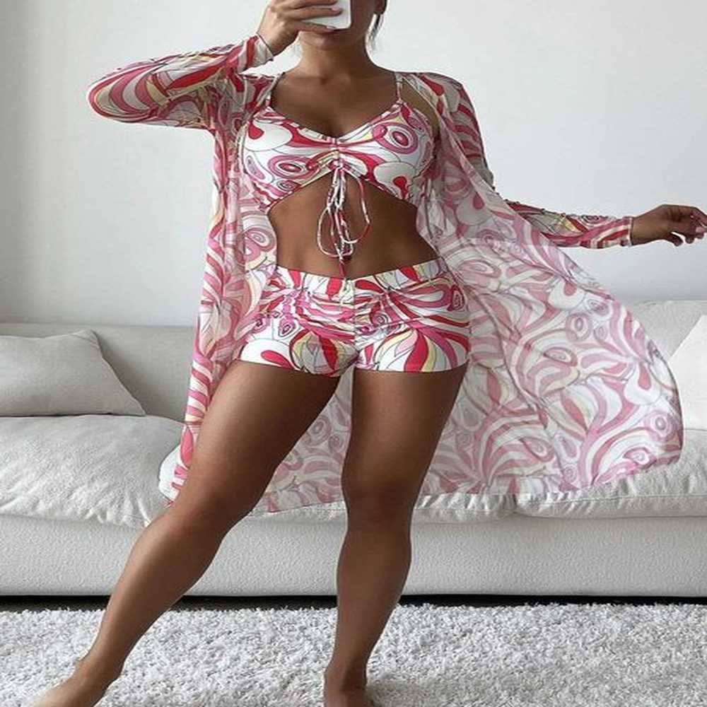 womens swimwear sexy printed bikini womens high waisted swimsuit