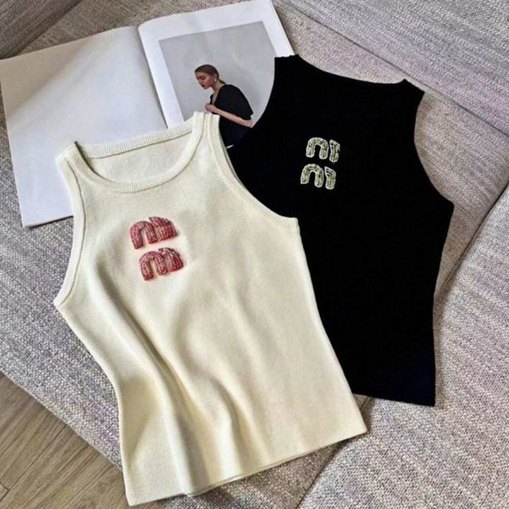 womens t shirt designer rhinestone letter tank top sexy halter