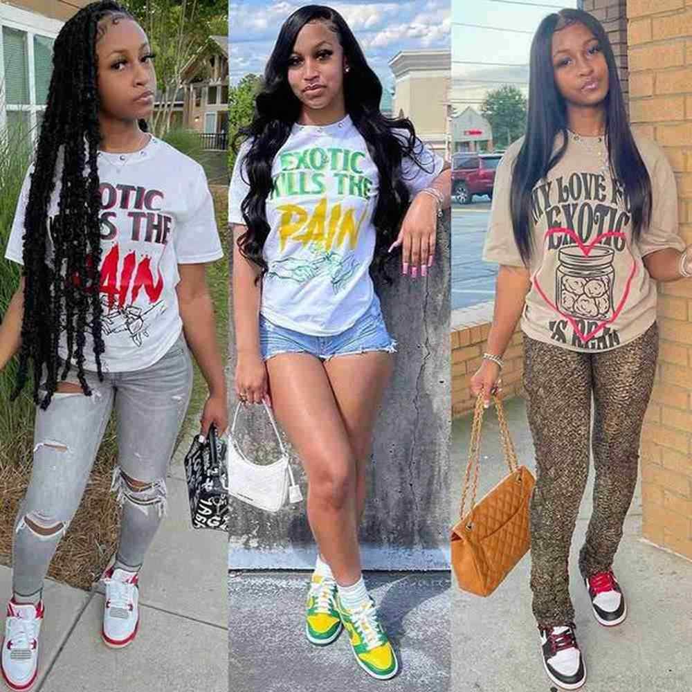 womens t shirt summer fashion shirts sports leisure letter