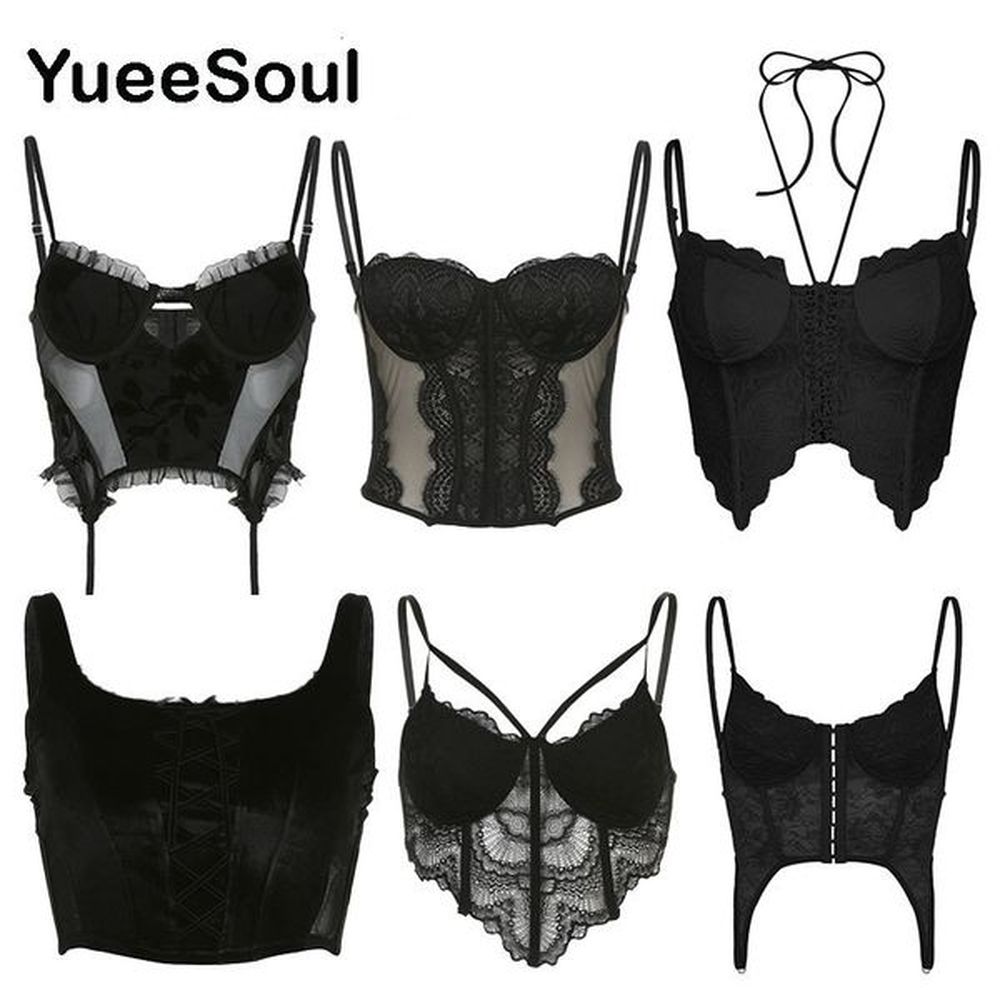 womens tanks camis black lace women corset top fashion yk