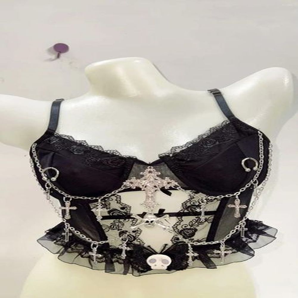womens tanks cross tops harajuku fashion e girl clothes fairy