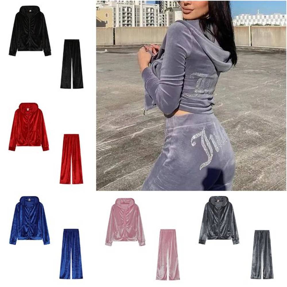 womens tracksuit womens tracksuits velvet sewing suits juicy coutour outfit
