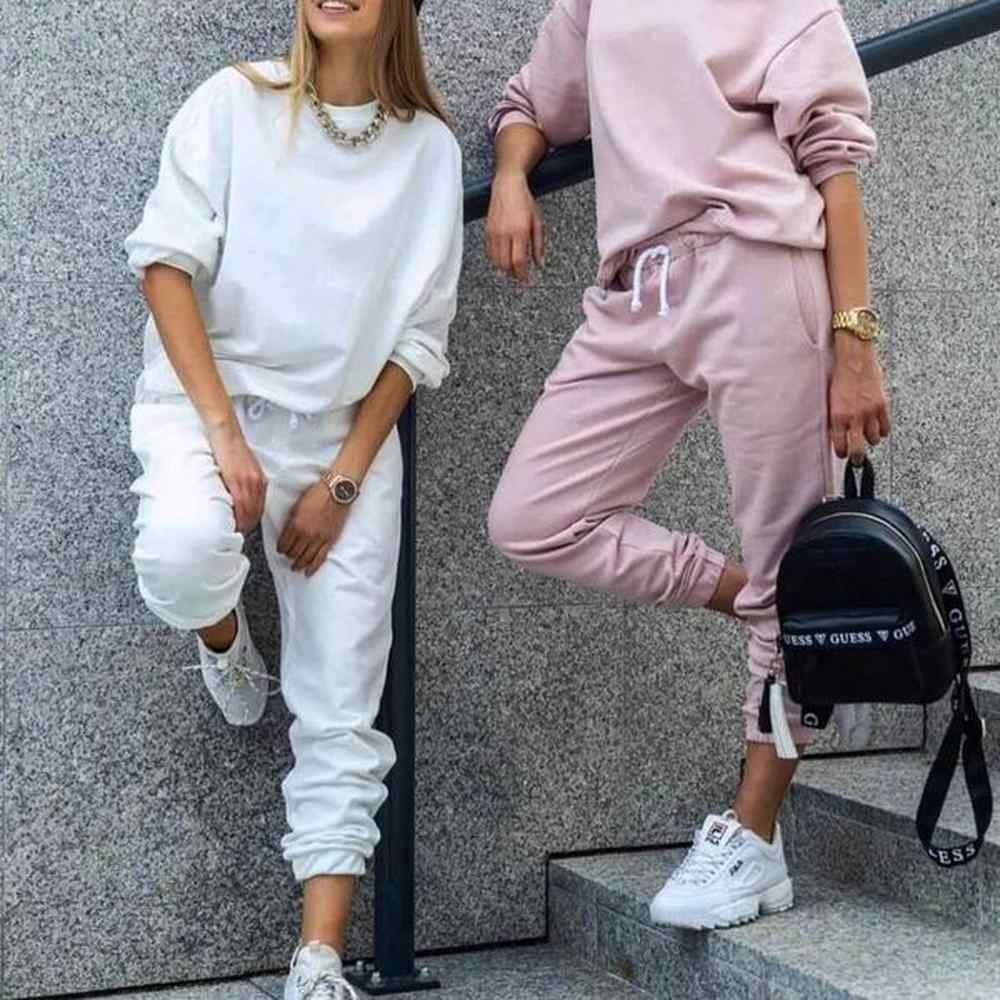womens tracksuits casual tracksuit two piece set women tops and