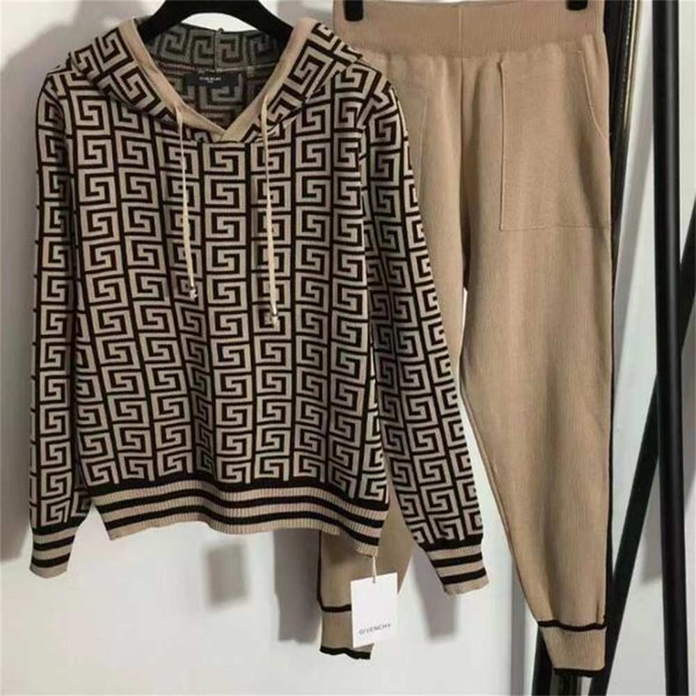 womens tracksuits designer two pieces sets brand letter flowers printing