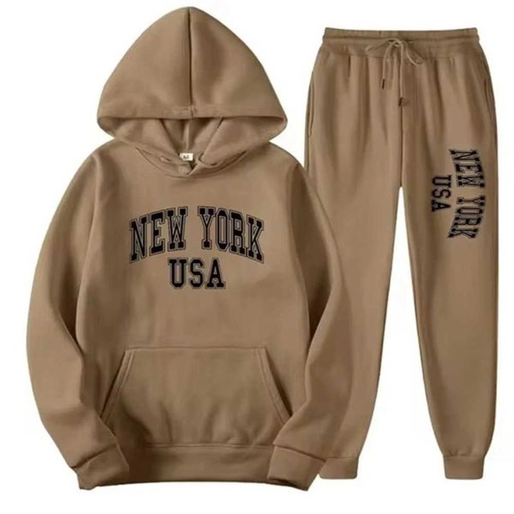 womens tracksuits new york printed menwomen hoodie set creativity crewneck