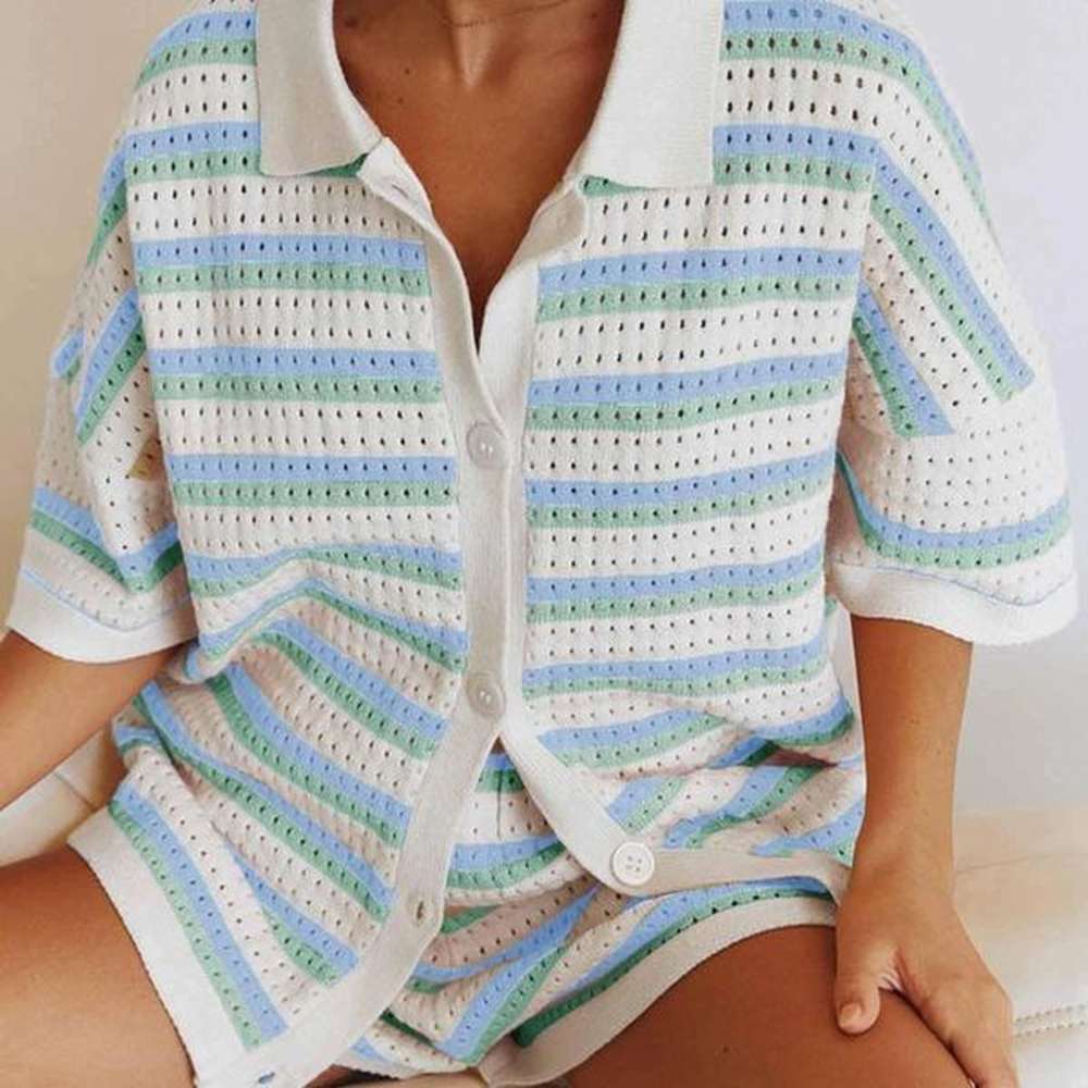 womens tracksuits puloru women pieces beach suits stripe contrast