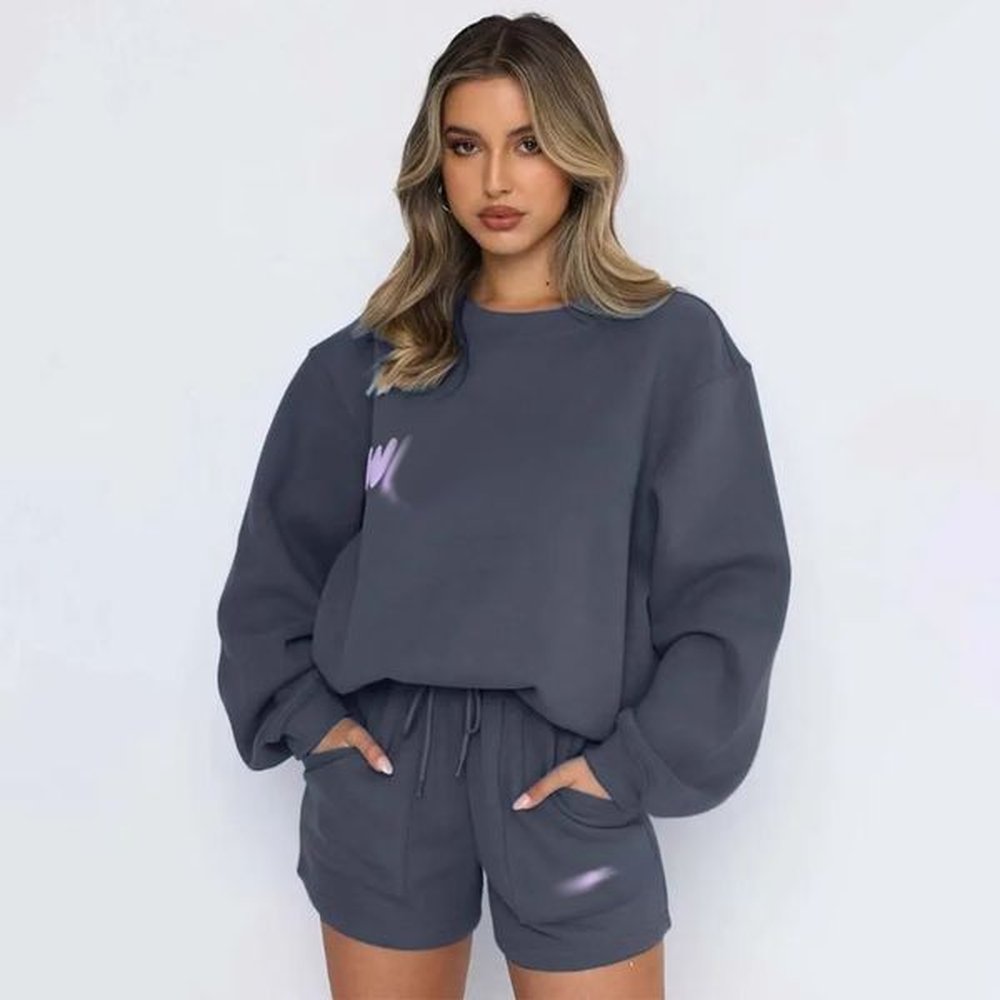 womens tracksuits sport suit set sportswear printed hoodie sportswear casual