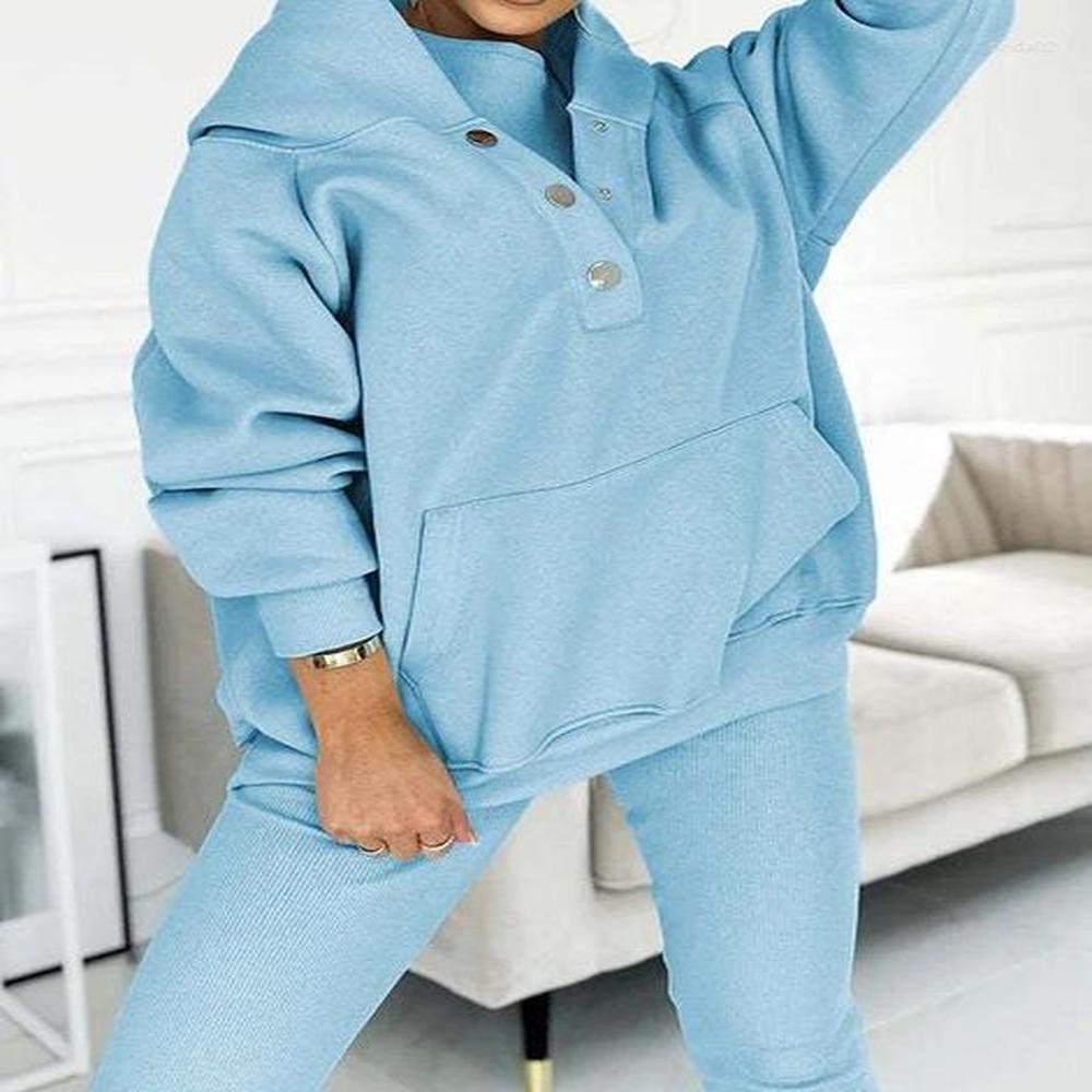 womens tracuits piece set of sports and leisure hooded
