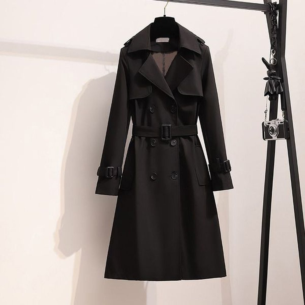 womens trench coats sxl autumn fashion elegant belt coat women