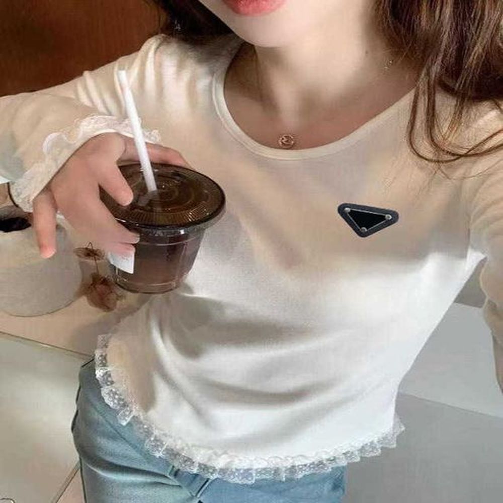 womens tshirt designer lace patchwork sweet base shirt women new
