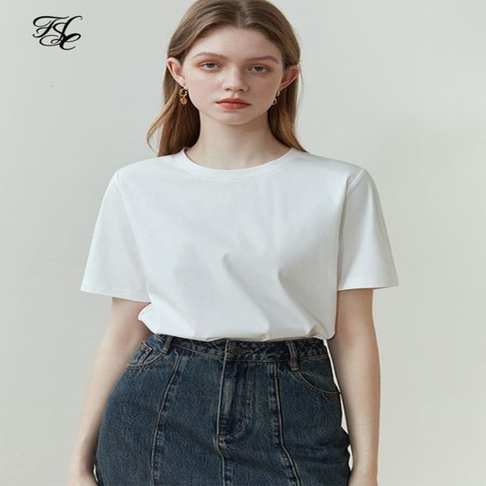 womens tshirt fsle cotton short sleeve tshirt womens springsummer