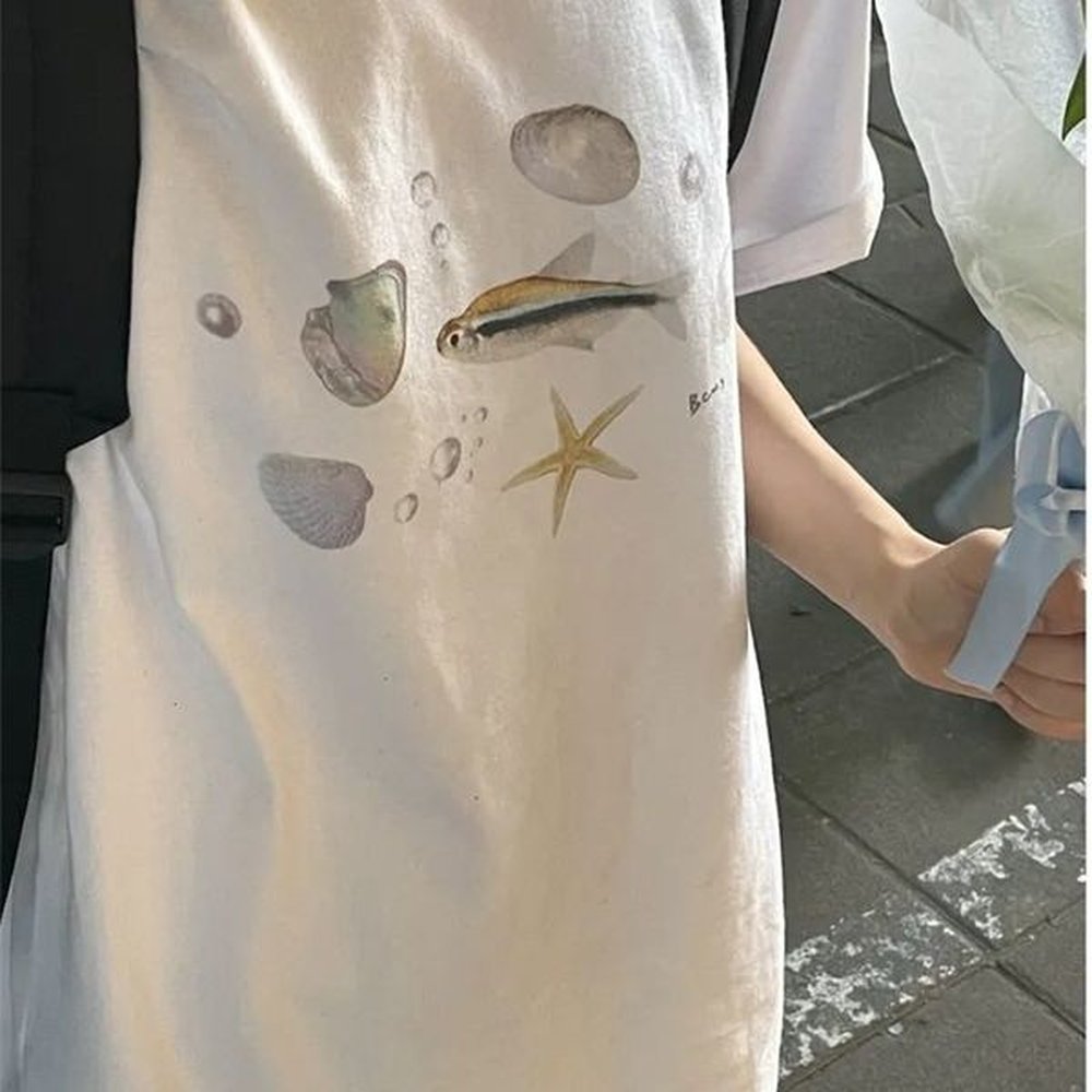 womens tshirt kosahiki korean fashion animal printed short sleeve tshirt