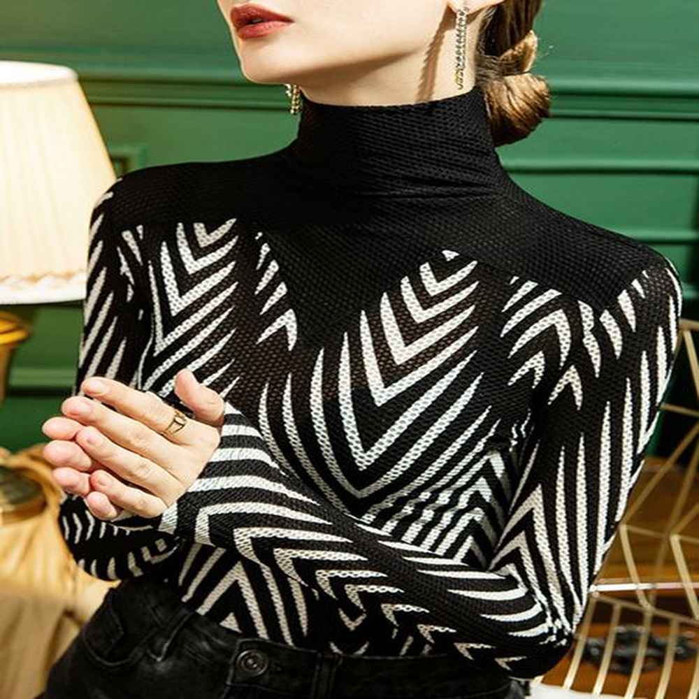 womens tshirt longsleeved tshirt womens spring tops turtleneck lace bottoming