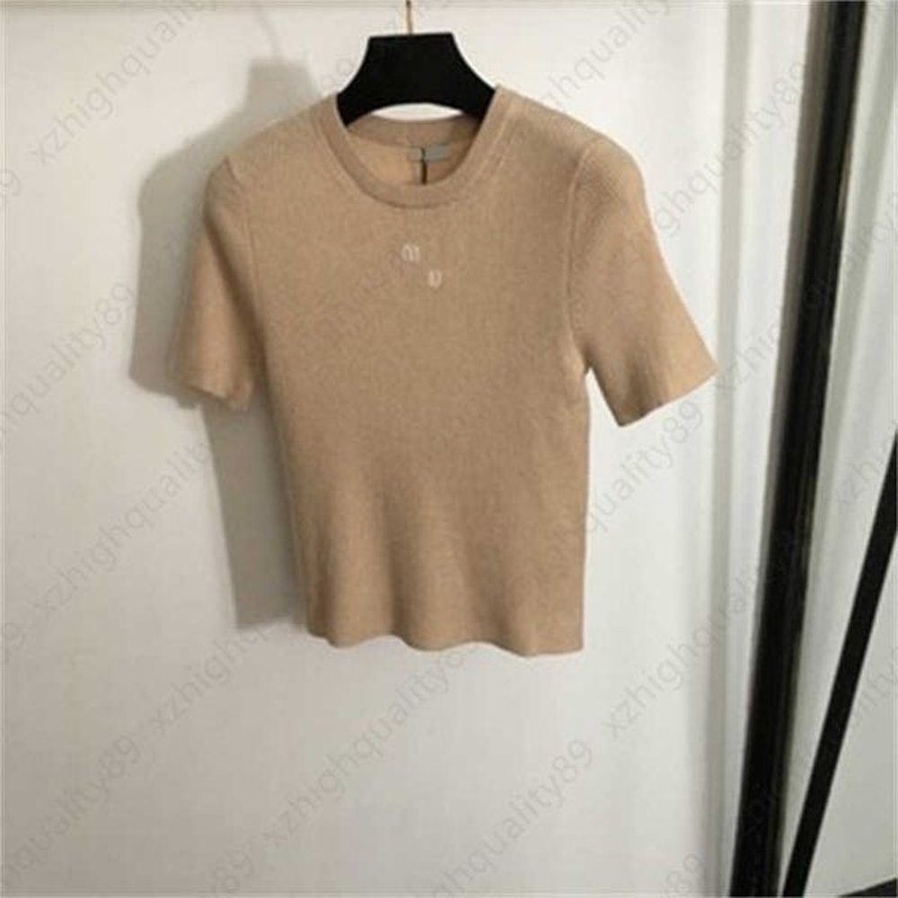 womens tshirt summer designer shirt pullover knitwear chest letter logo