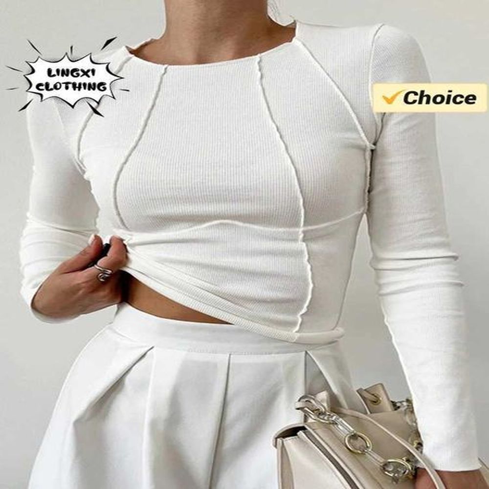 womens tshirt tshirt springsummer womens slim fit casual round neck