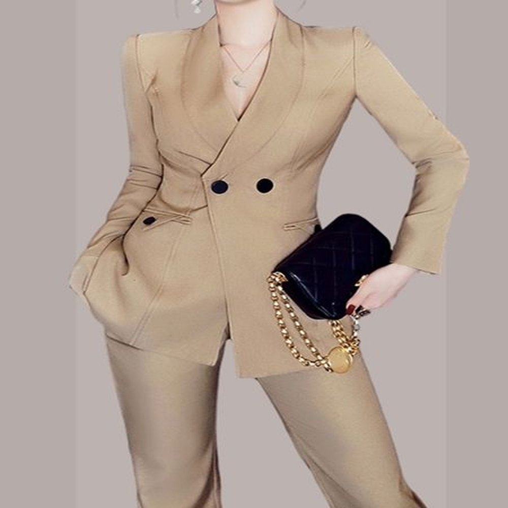 womens two piece pants korean fashion women business uit formal