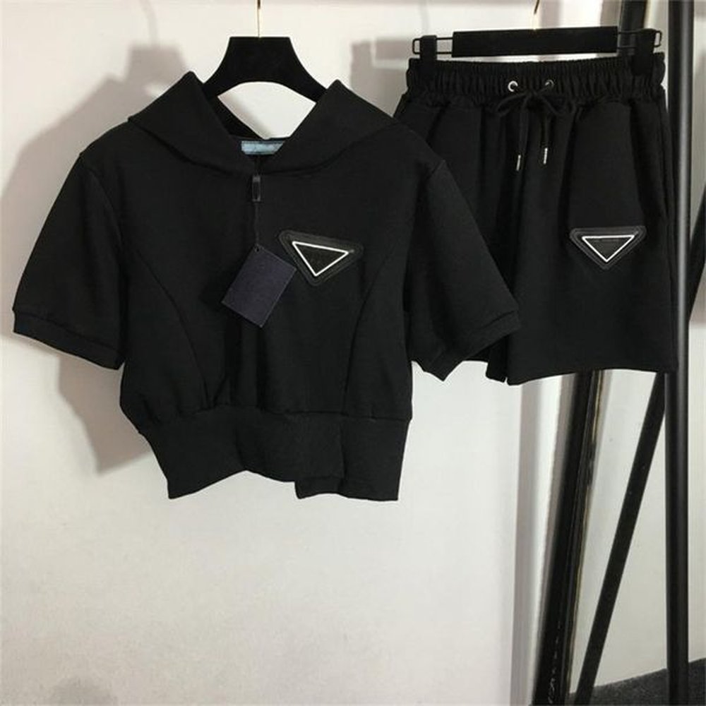 womens two piece pants set summer casual suit short sleeved