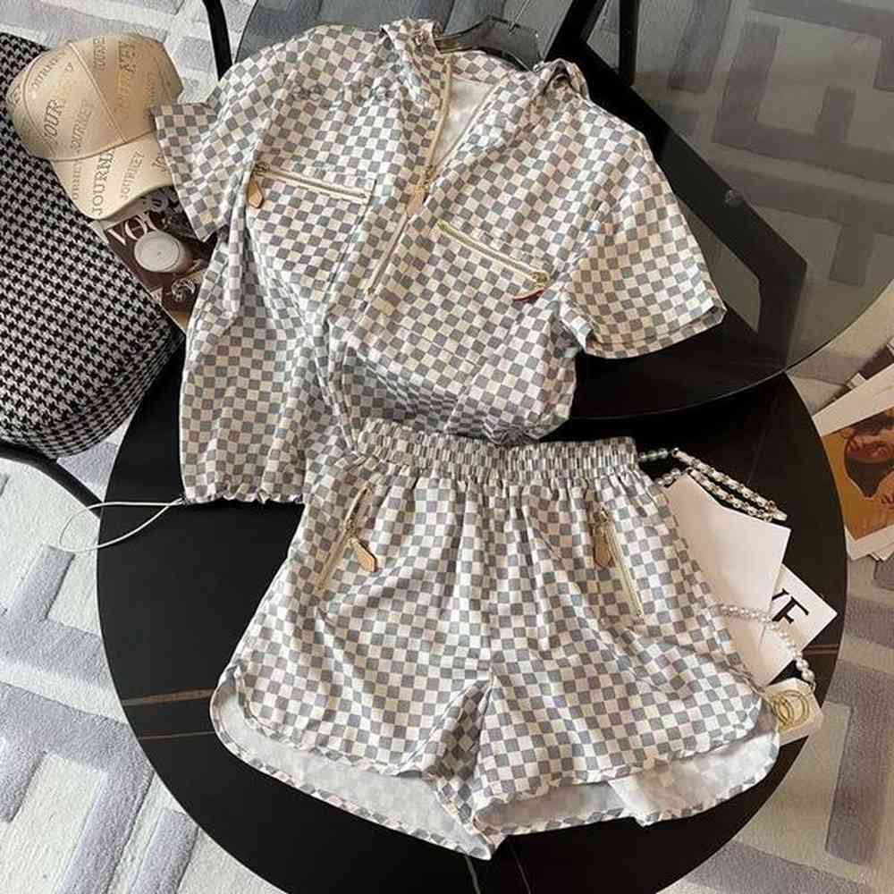 womens two piece pants sets outifits summer casual sports suit