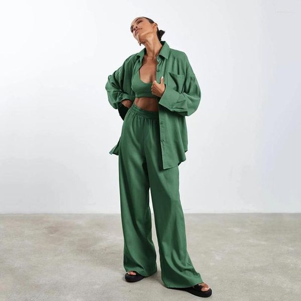 womens two piece pants spring summer fashion casual suit