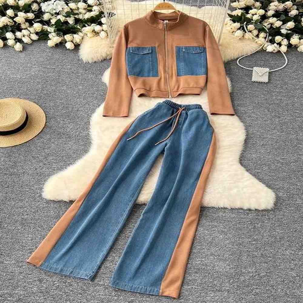 womens two piece pants womens casual elegant street twopiece set