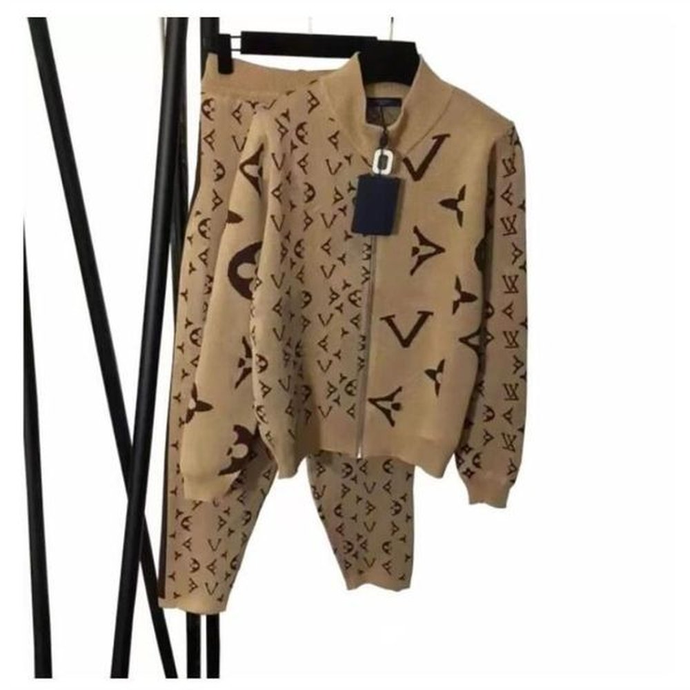 womens two piece pants womens tracksuits knit zip cardigan tops