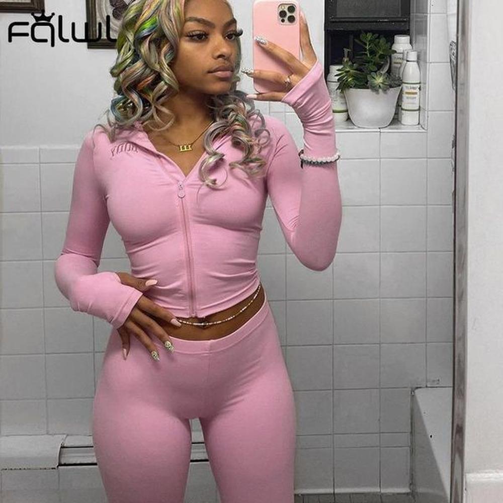 womens two piece tracksuit set casual long sleeve top