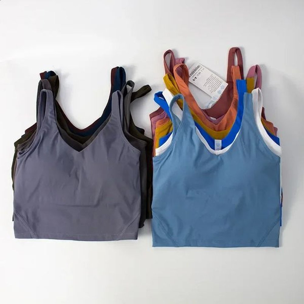 womens ushaped yoga suit with builtin chest patch for a