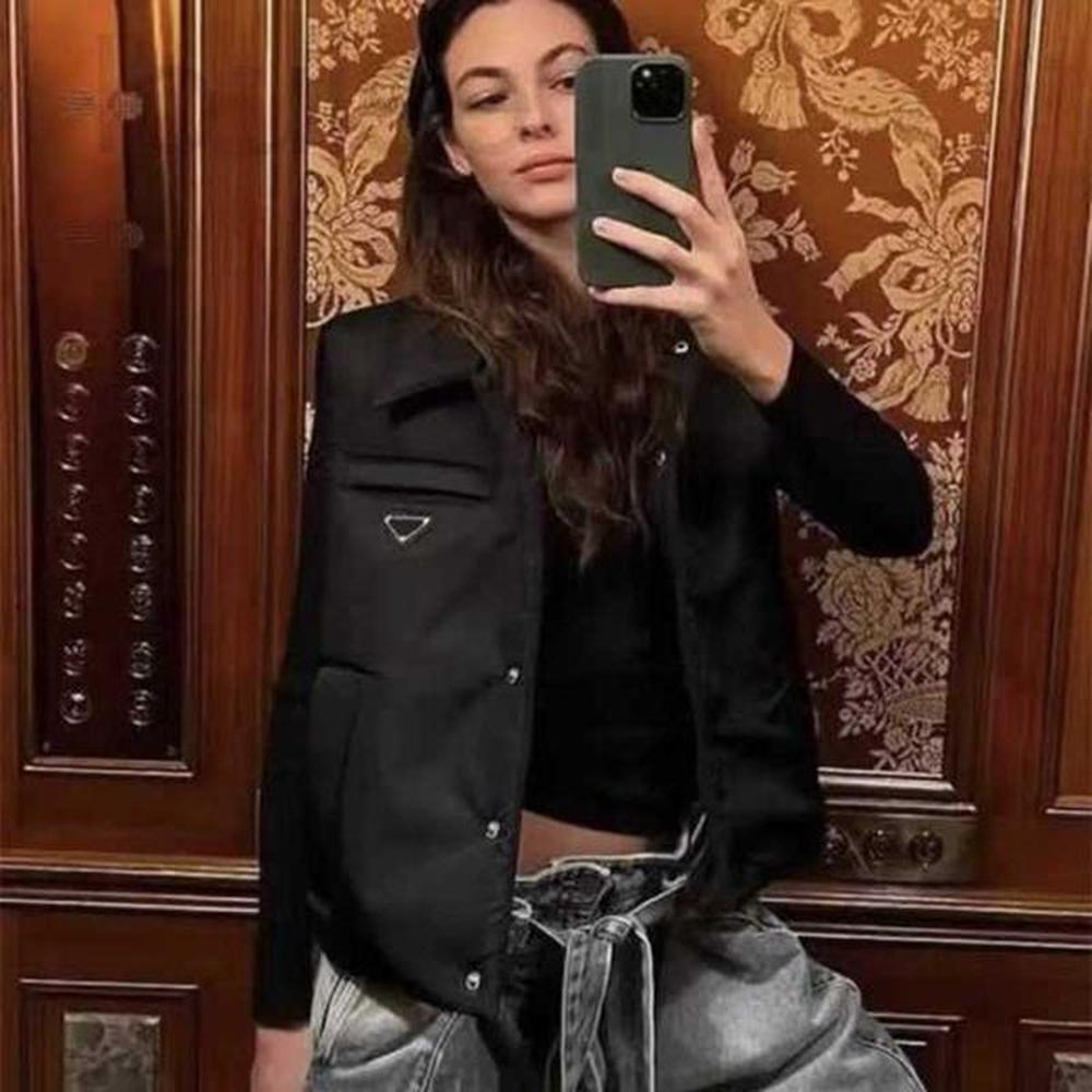 womens vests designer brand new black thick cotton jacket for